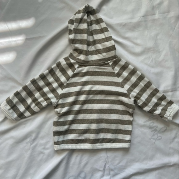 Easy Peasy Cozy Green Striped Hoodie and Pants Set Size 6-9 Months - Picture 7 of 16